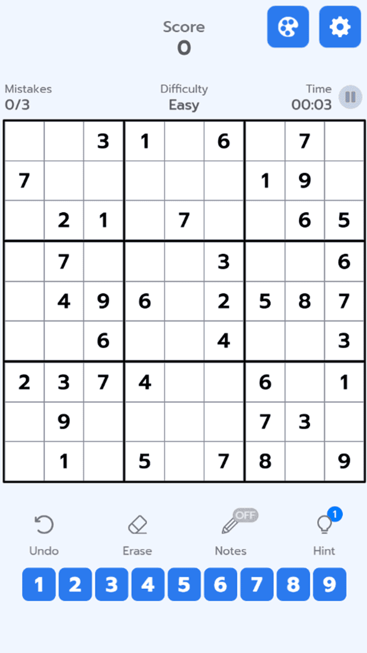 Sudoku Classic screenshot 1